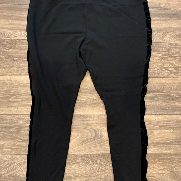 Marla Wynn Ponte Knit Pants Velvet Stripe Size 2X NWOT - Picture 3 of 5